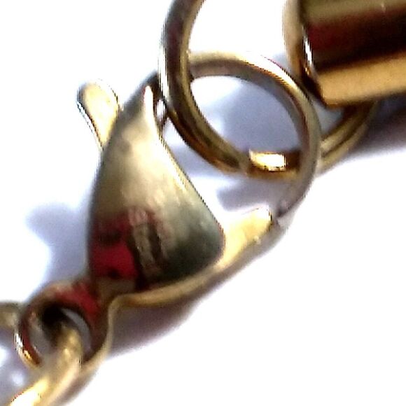 Twisted Rope Necklace Gold Plated CH Stainless - Picture 14 of 15